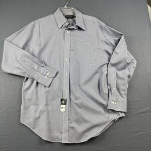 Lauren Ralph Lauren Mens Non Iron Gingham Dress Button Down Shirt 16.5